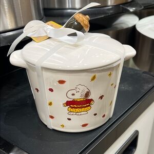 Peanuts Snoopy Sweater Weather Ceramic Jar with Lid